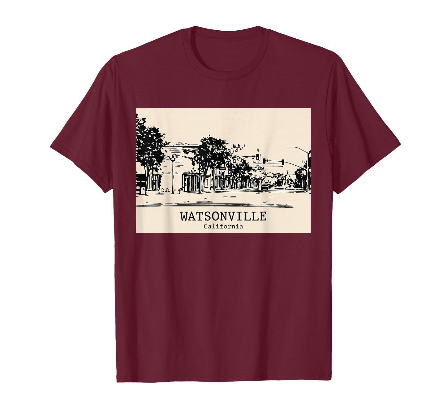 Watsonville California Vintage Retro Travel Souvenir T-Shirt