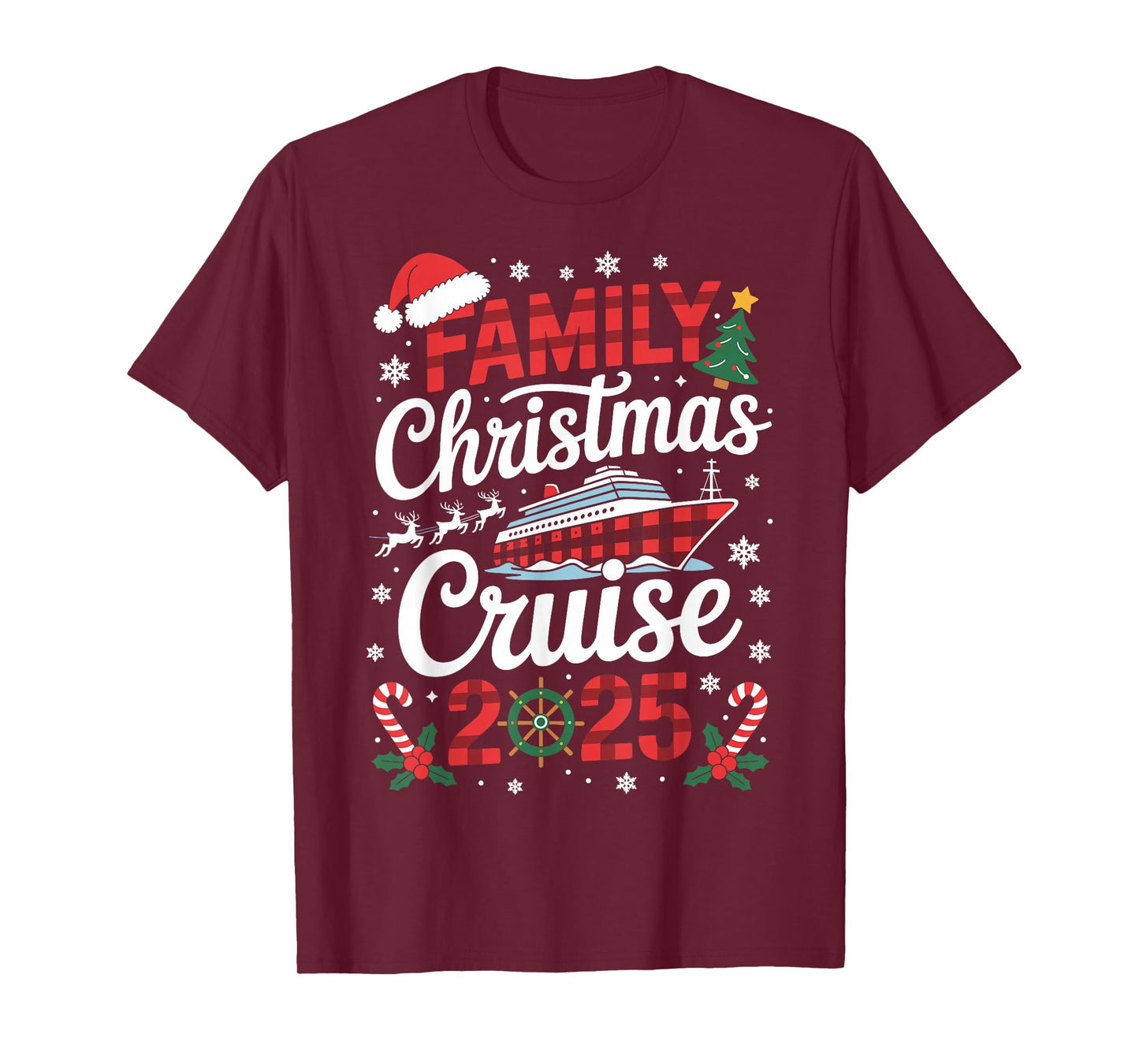 Family Christmas Cruise 2025 Holiday Vacations for Men Women T-Shirt