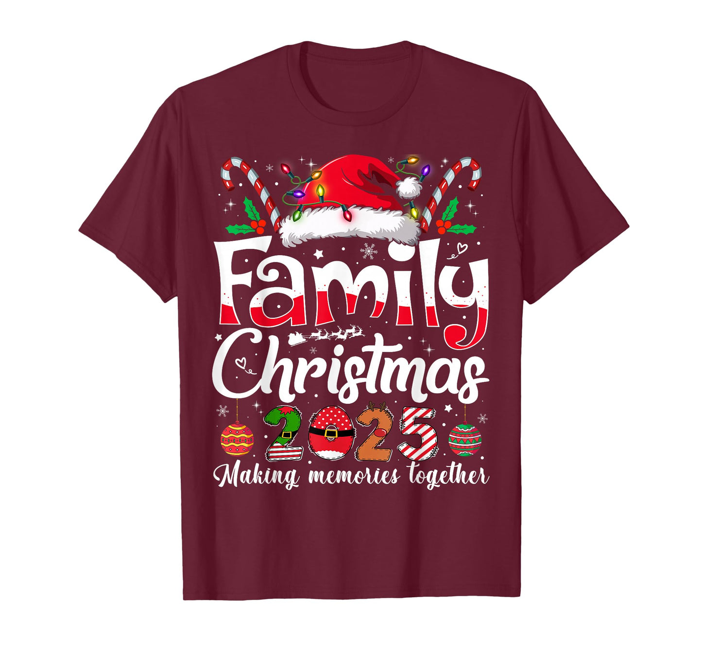 Family Christmas 2025 Matching Outfit Xmas Squad Santa T-Shirt