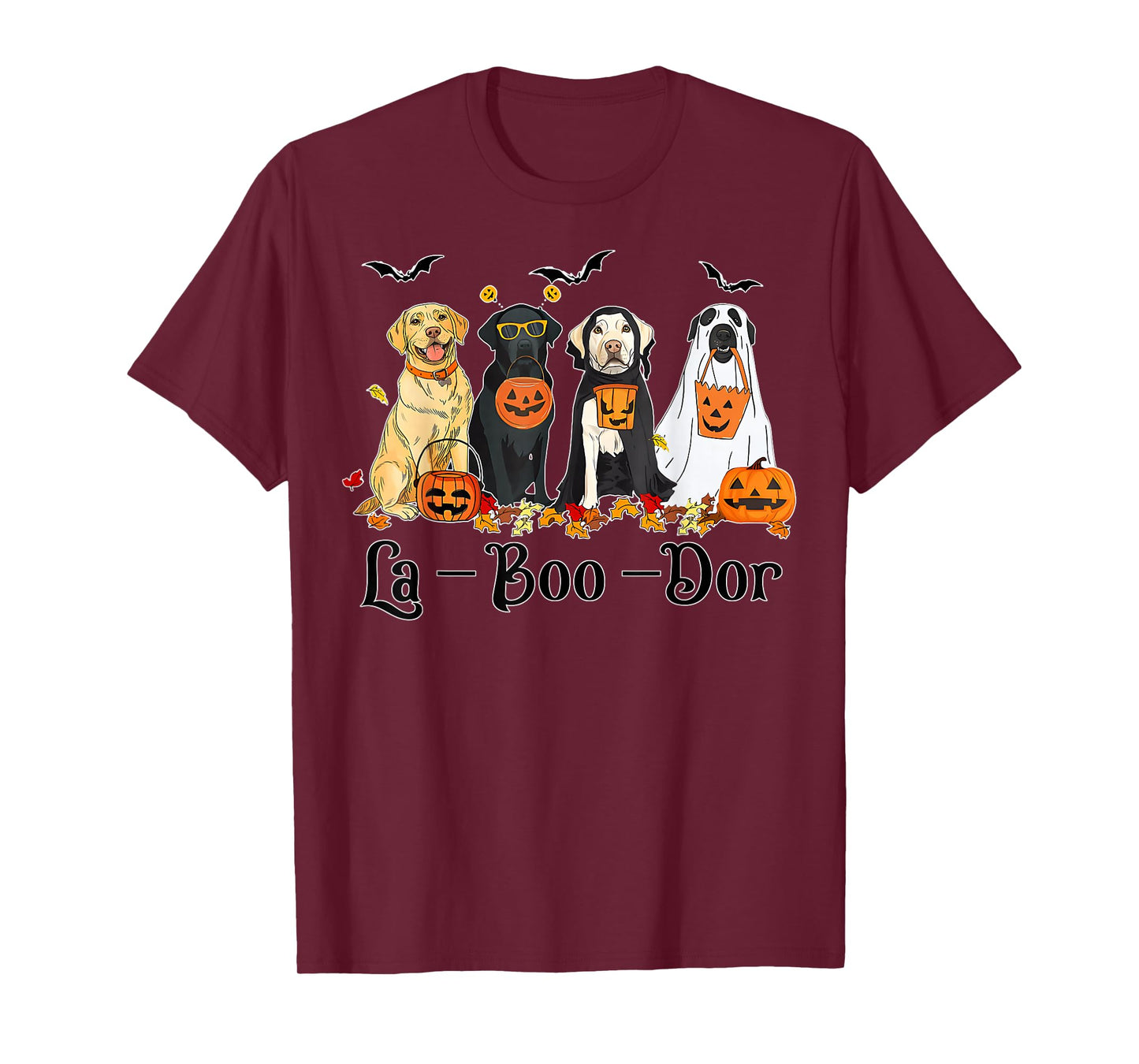 Labrador Retriever Dogs Ghost Witch Mummy Halloween Pumpkins T-Shirt