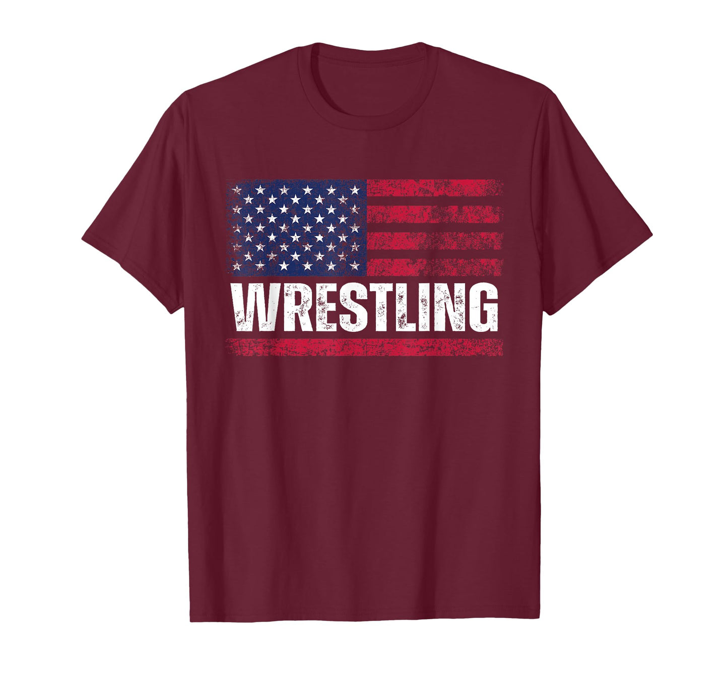 US Flag Wrestling American Flag Wrestling Wrestle Vintage T-Shirt