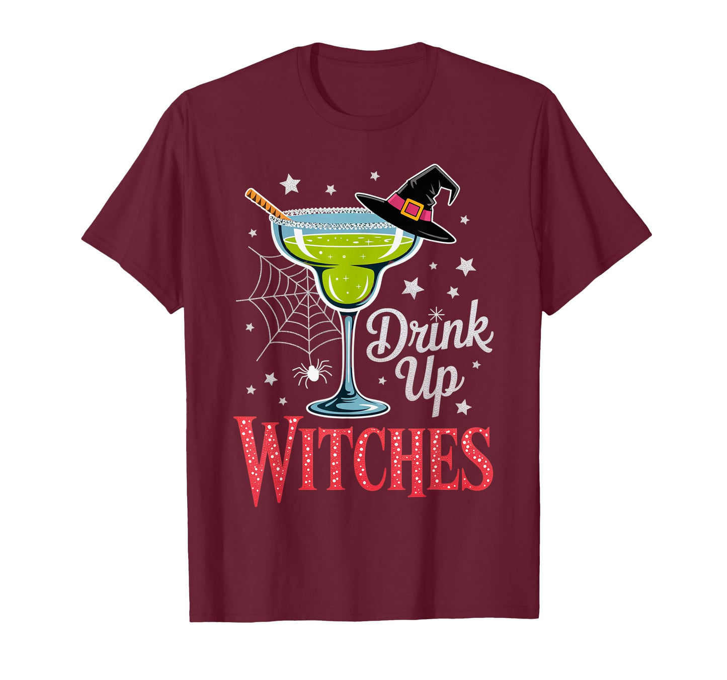 Drink Up Witches Tequila Glass Funny Halloween Outfit T-Shirt