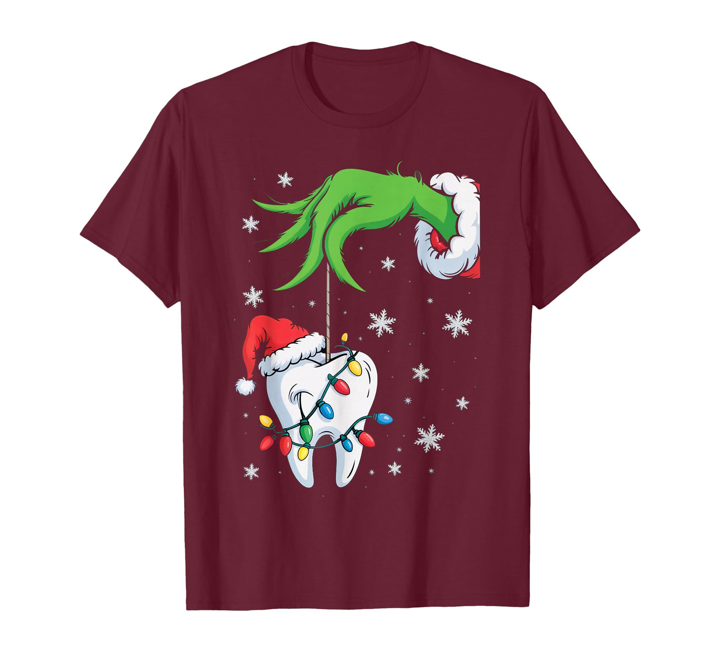 Tooth Dentist Dental Assistant Teeth Christmas Xmas T-Shirt