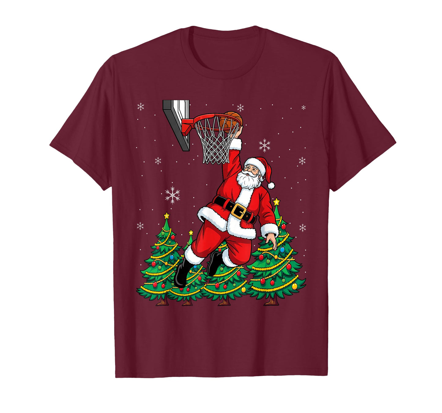 Basketball Christmas Santa Players Coach T-Shirt
