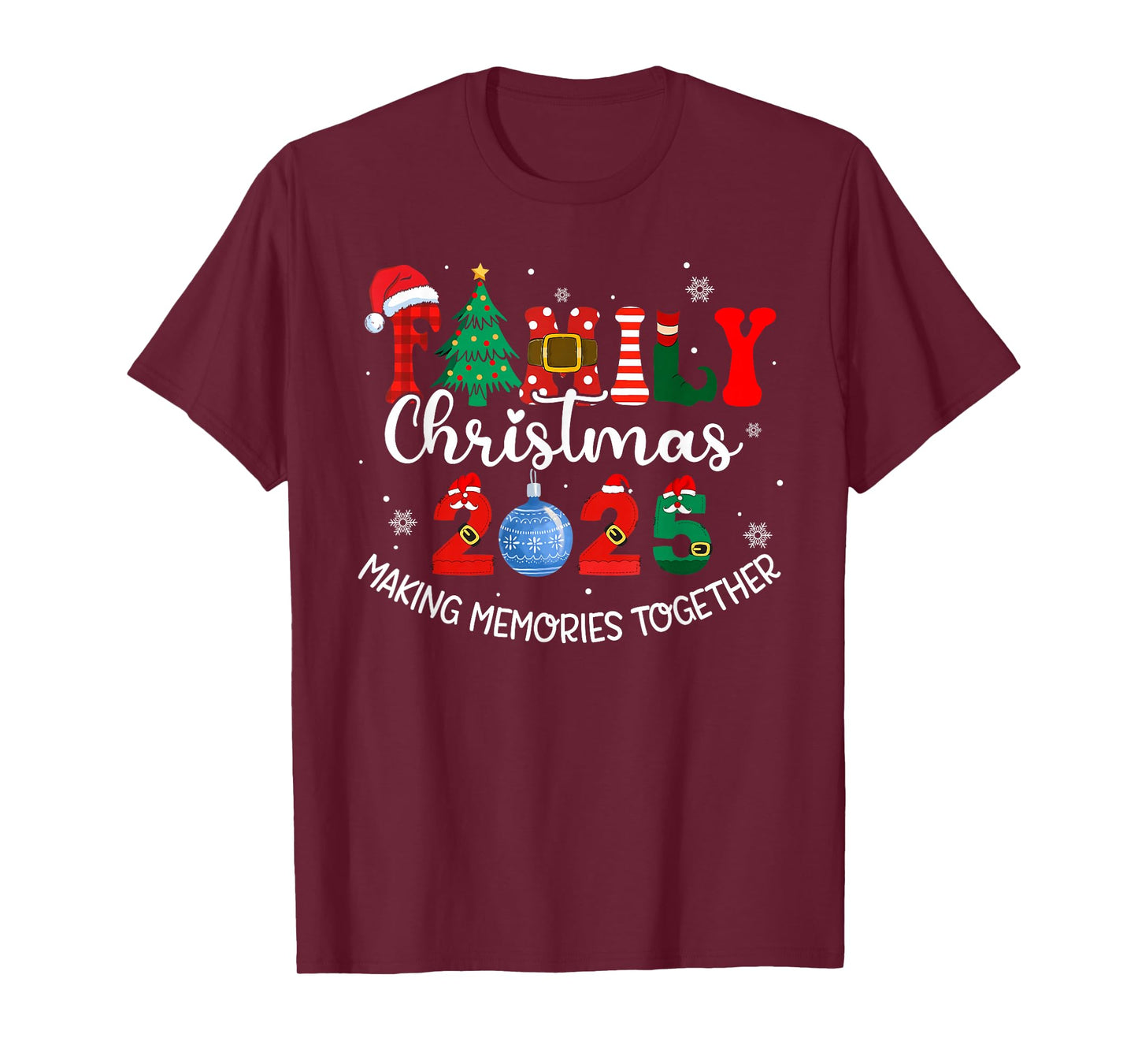 Family Christmas 2025 Matching Outfit Xmas Squad Santa Xmas T-Shirt