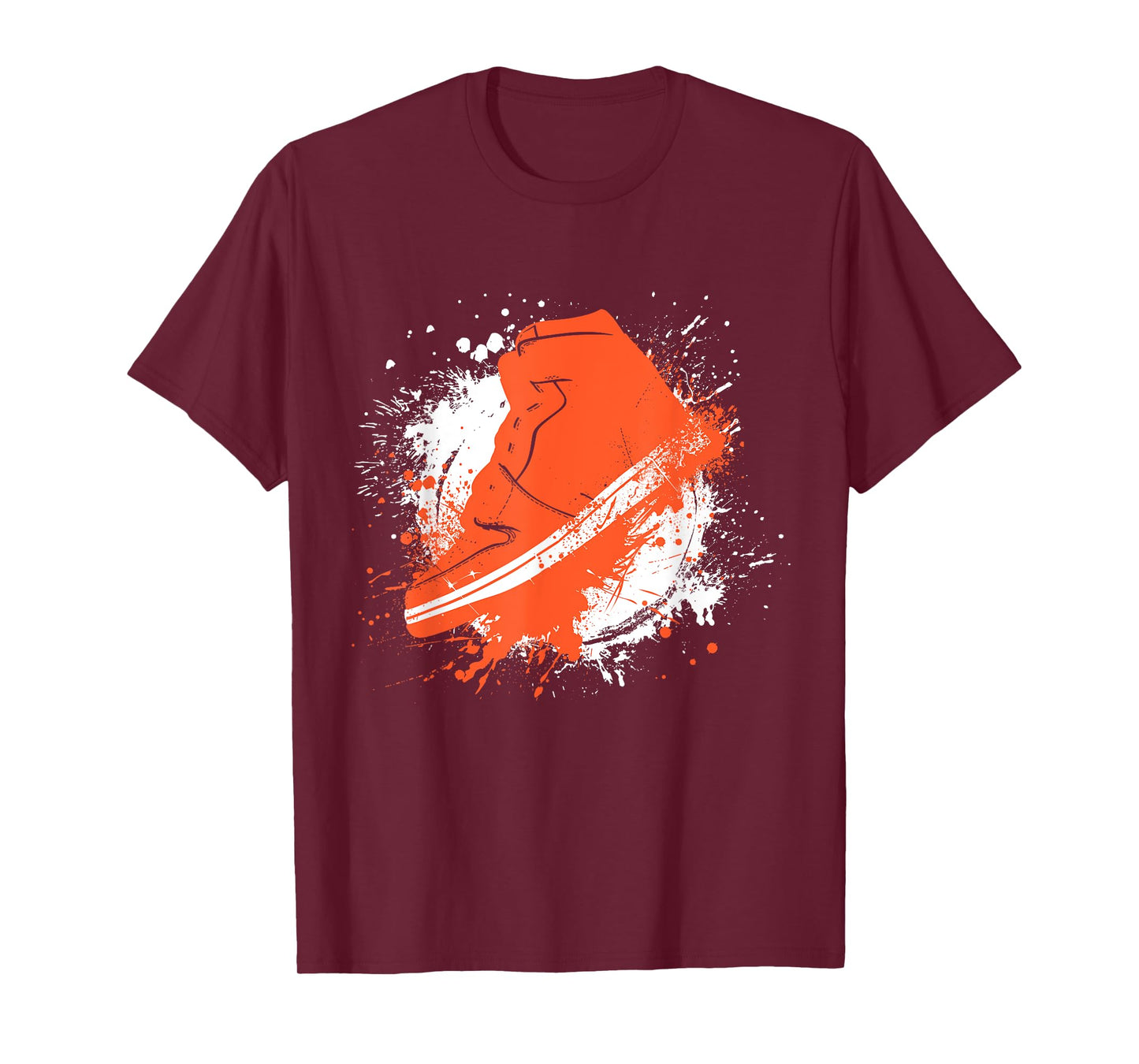 Army Green with Solar Orange Sneaker Graphic T-Shirt