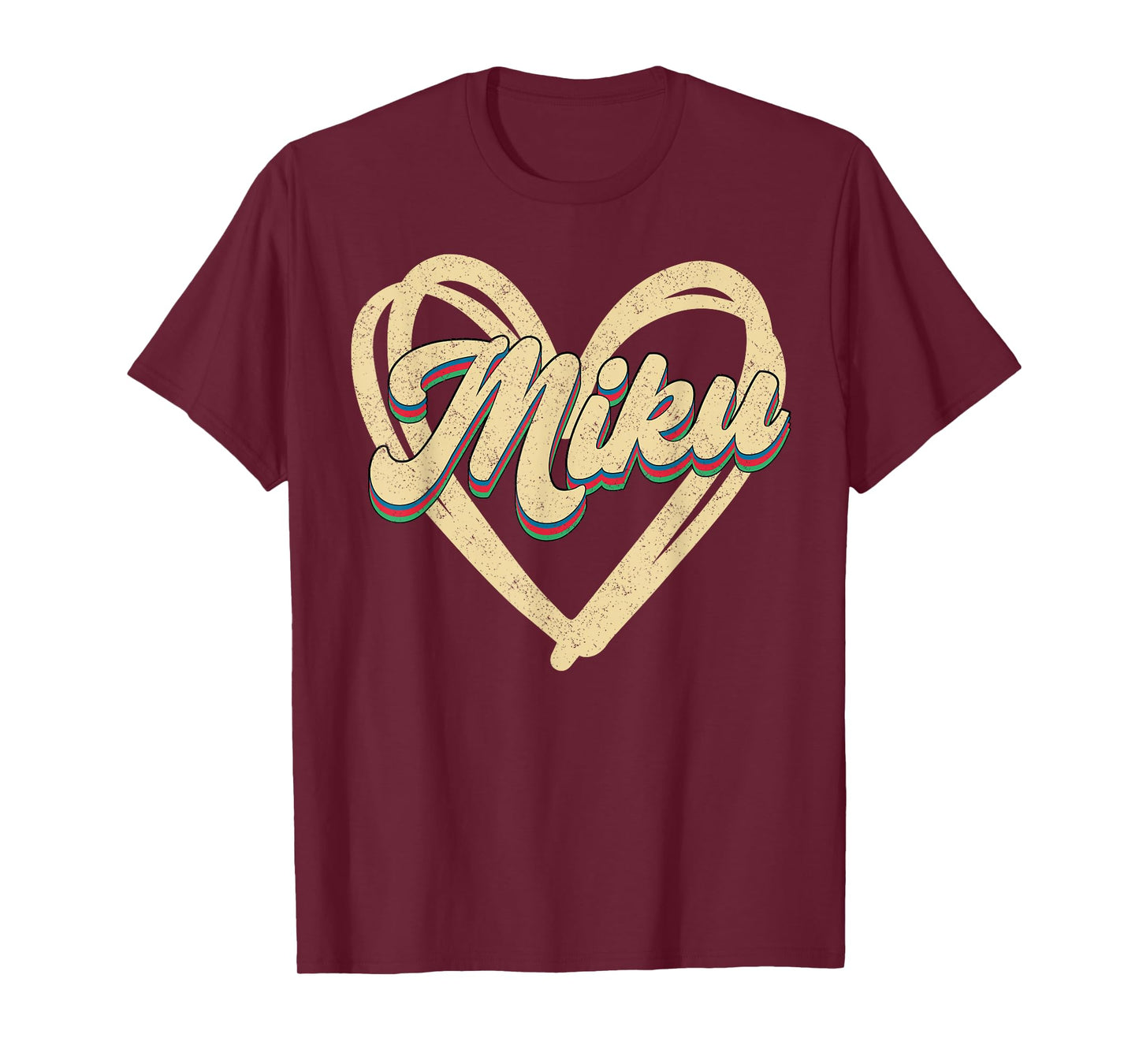 Miku Family Name I Love Miku Personalized Vintage T-Shirt