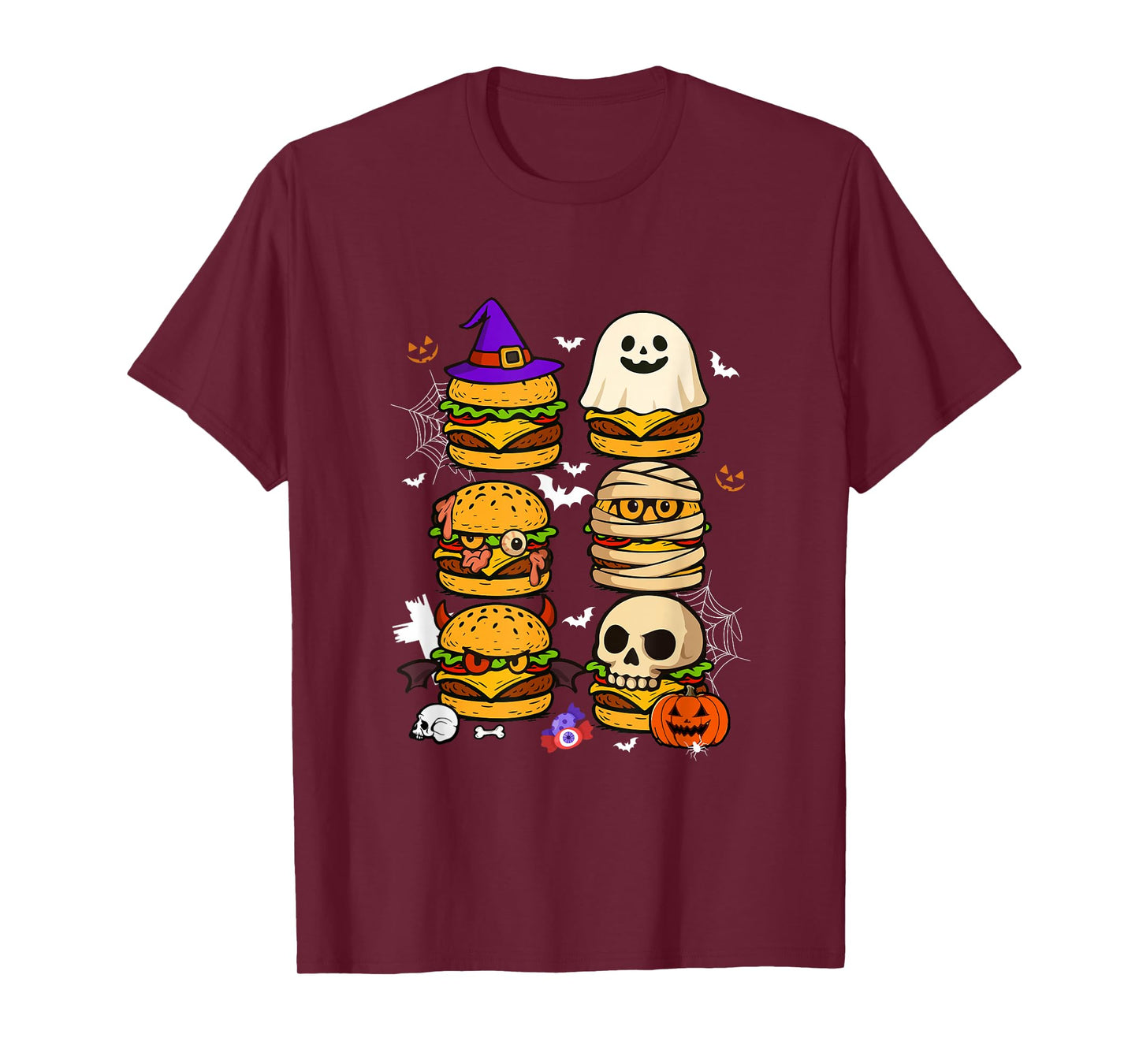 Horror Cheeseburgers Collection Boo Witch Zombie Halloween T-Shirt