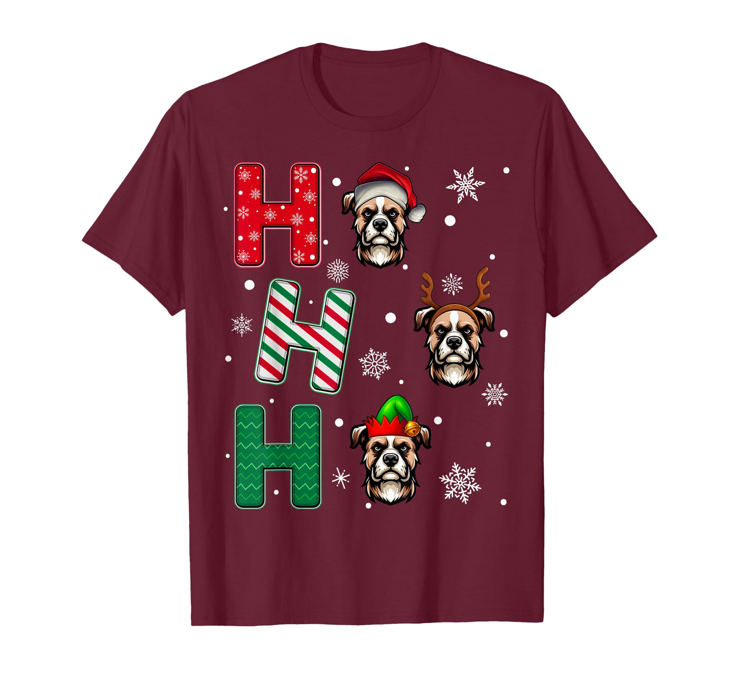 Ho Ho Ho Russell Terrier Dog Lover Christmas Santa Elf Xmas T-Shirt