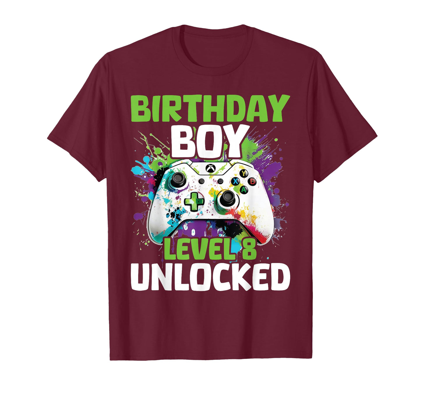 Level 8 Unlocked Video Game 8th Birthday Gamer Gift Boys T-Shirt