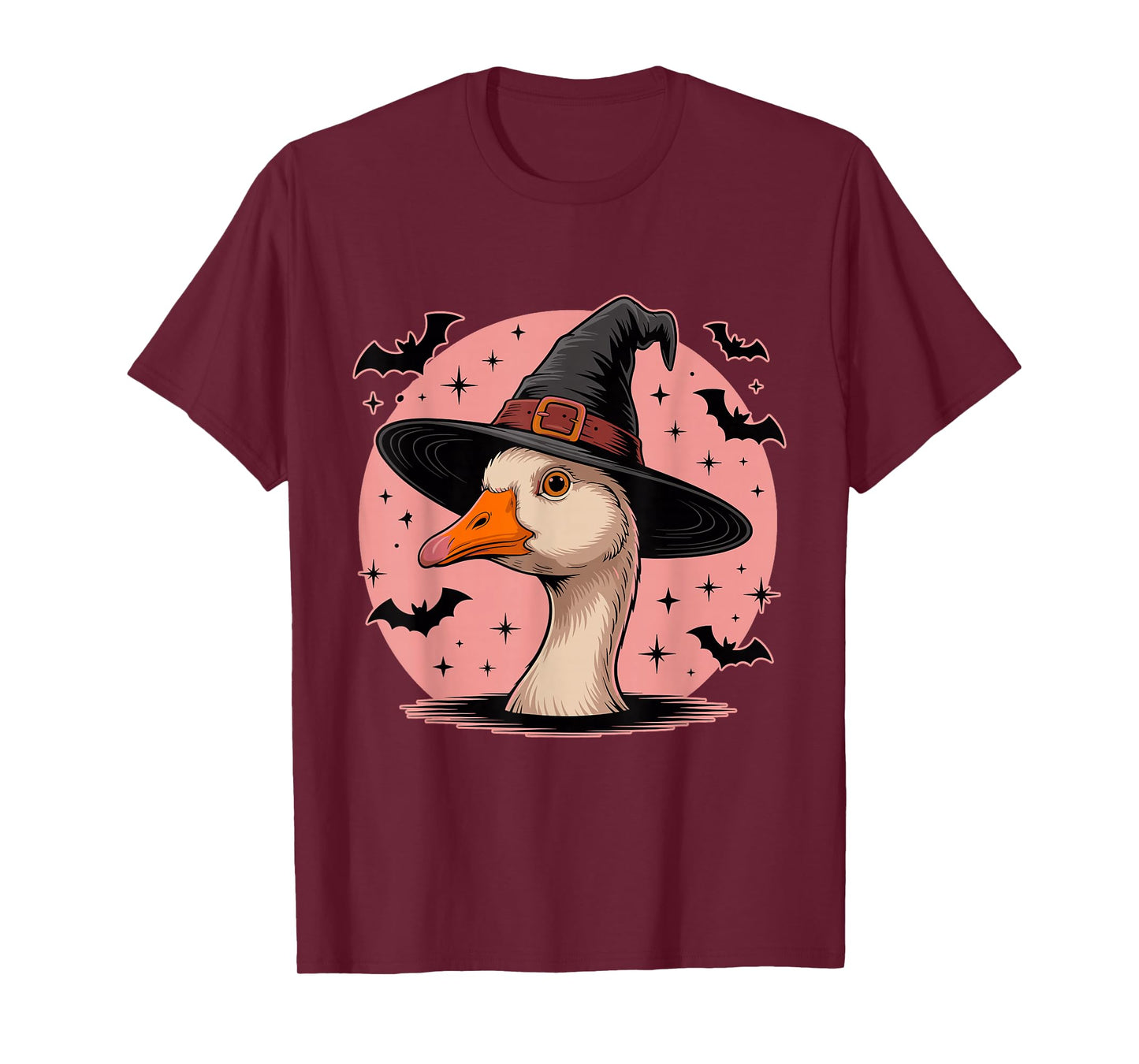 Funny Witch Goose Halloween Spooky Season Vintage T-Shirt