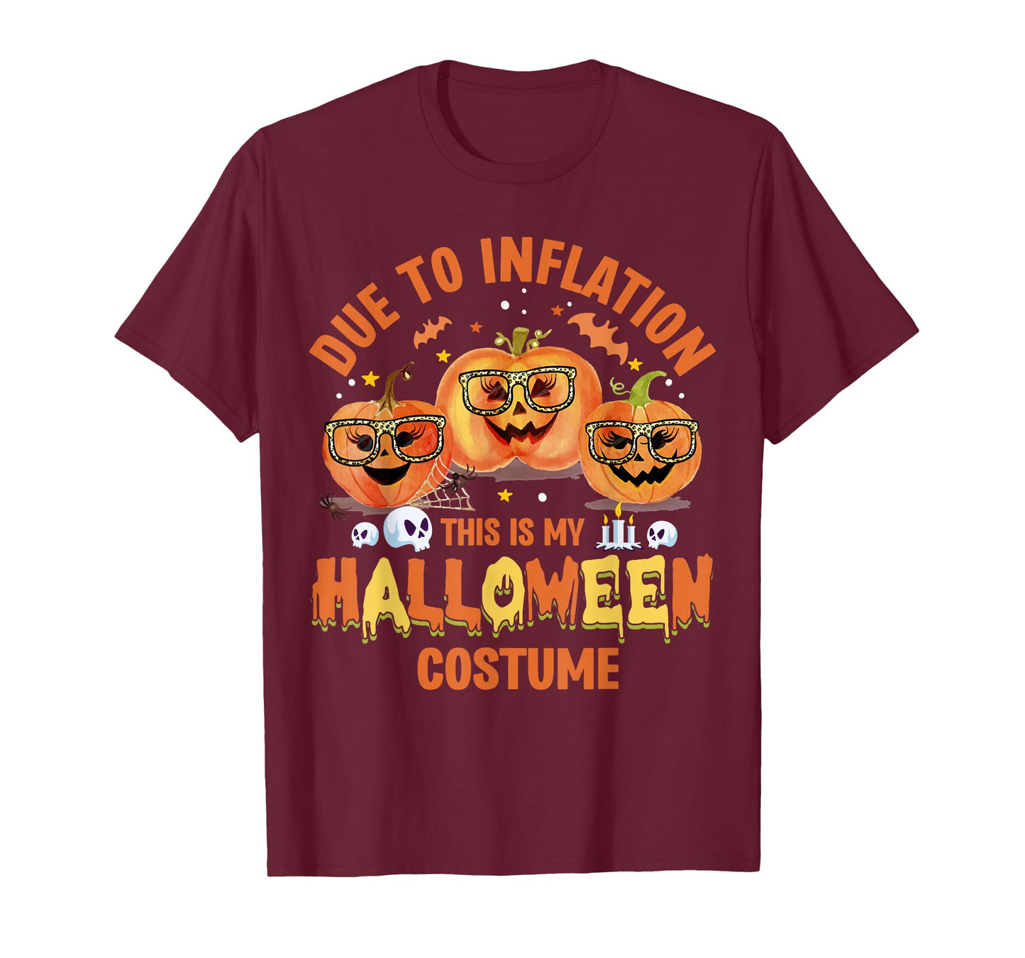 Pumpkin Halloween Costume Men Women and Kids Funny Idea Meme T-Shirt