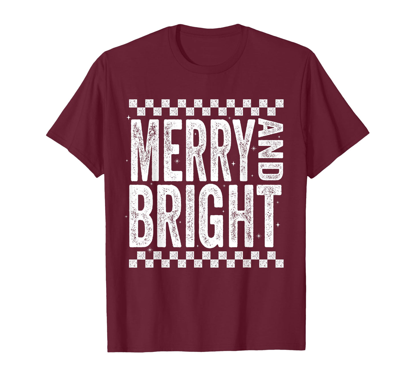 Coquette Merry & Bright Checkered Xmas Holiday Women Kids T-Shirt