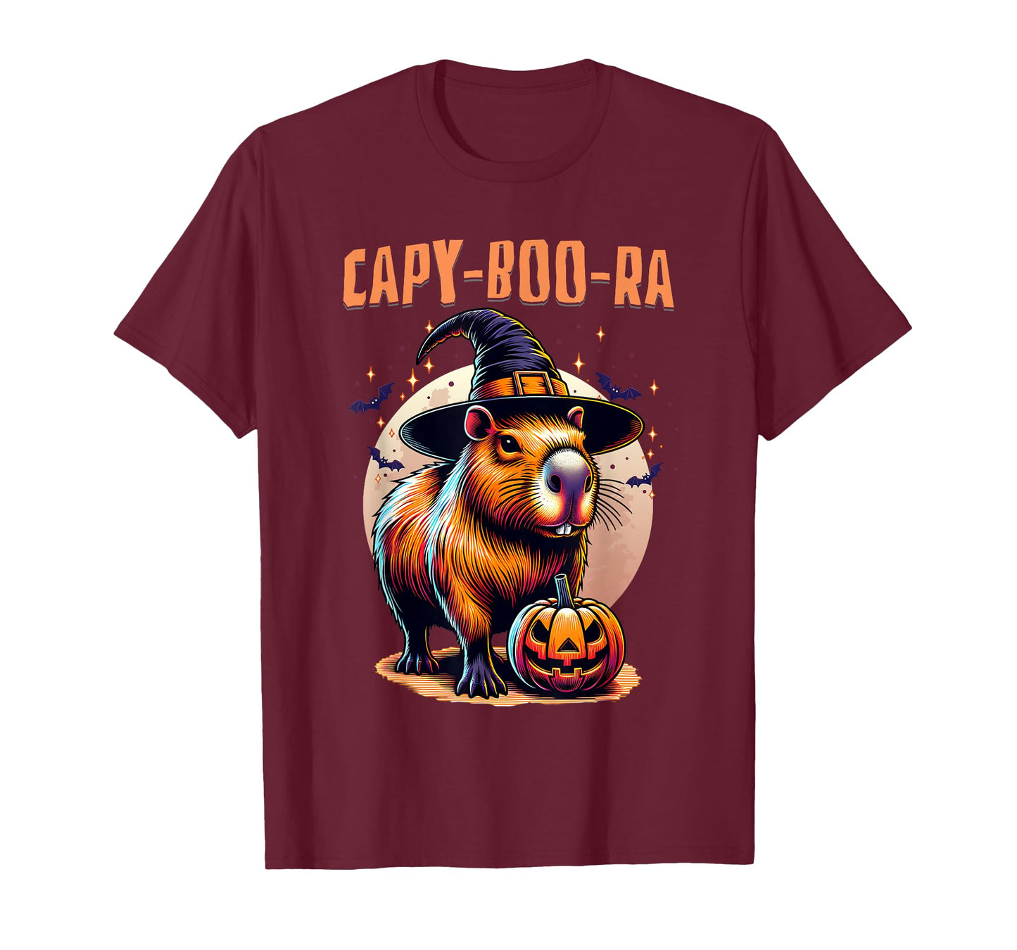 Capy-Boo-Ra Capybara Witch Jack-o-Lantern Pumpkin Halloween T-Shirt