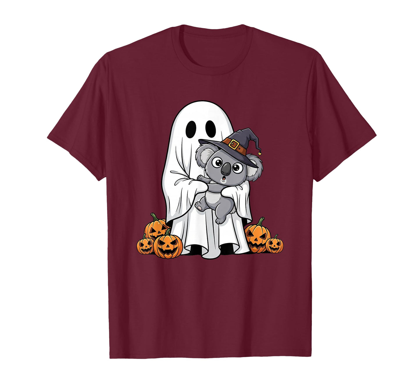 Funny Ghost Koala Pumpkin Halloween Kids Mens Womens T-Shirt