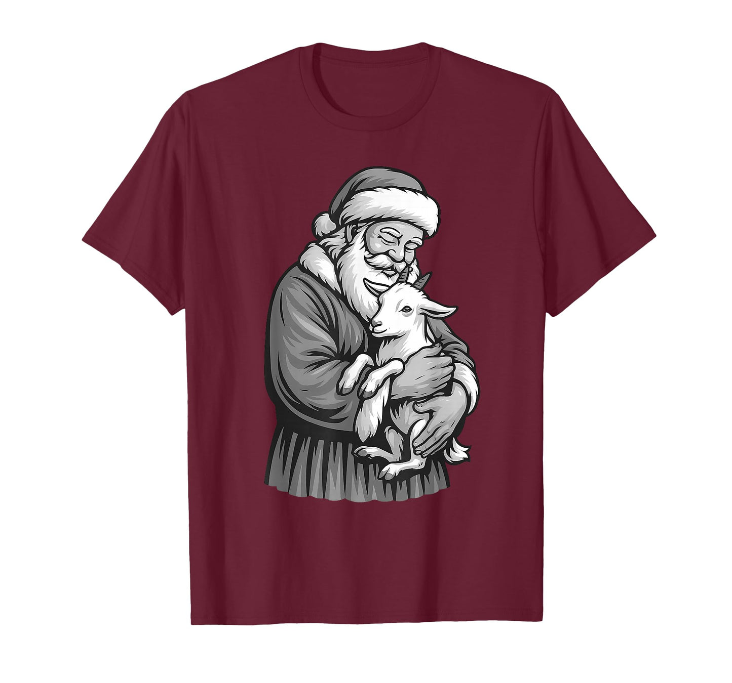 Goat Santa Claus Christmas Animal Lover T-Shirt