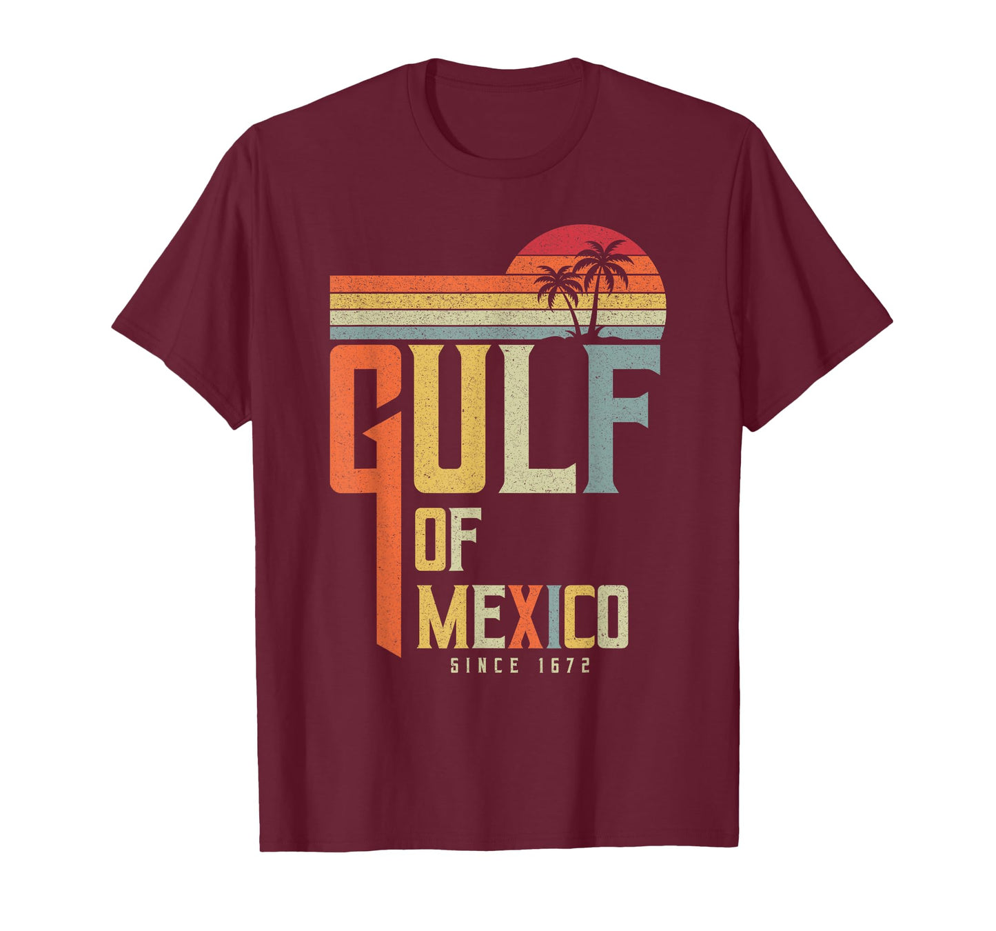 Gulf of Mexico Retro Vintage Beach Design T-Shirt