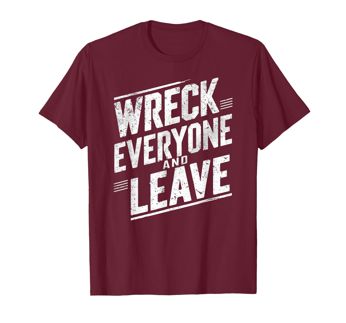 Vintage Distressed Wreck Everyone and Leave Wrestling Match T-Shirt