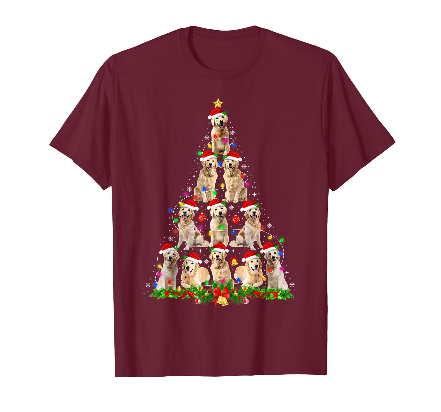 Labrador Retriever Dog Christmas Tree Funny Xmas Dog Lover T-Shirt