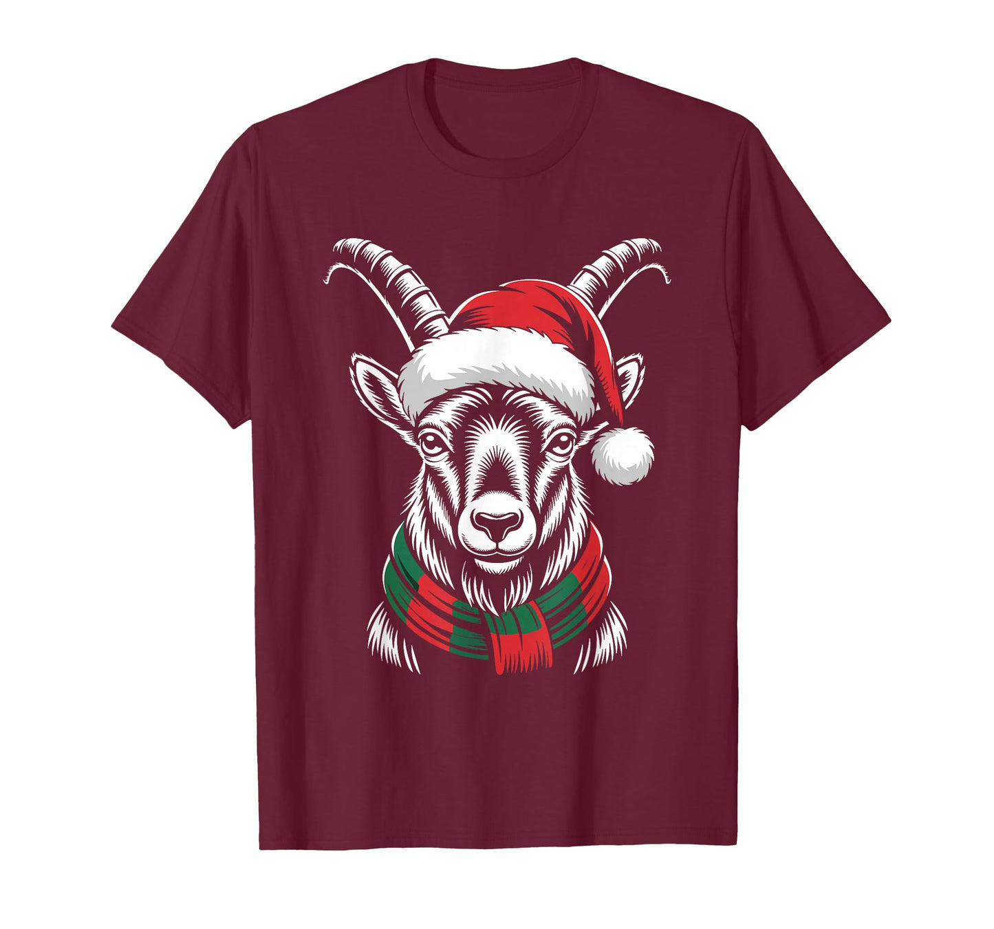 Ibex Xmas Santa Hat Scarf Christmas Costume T-Shirt