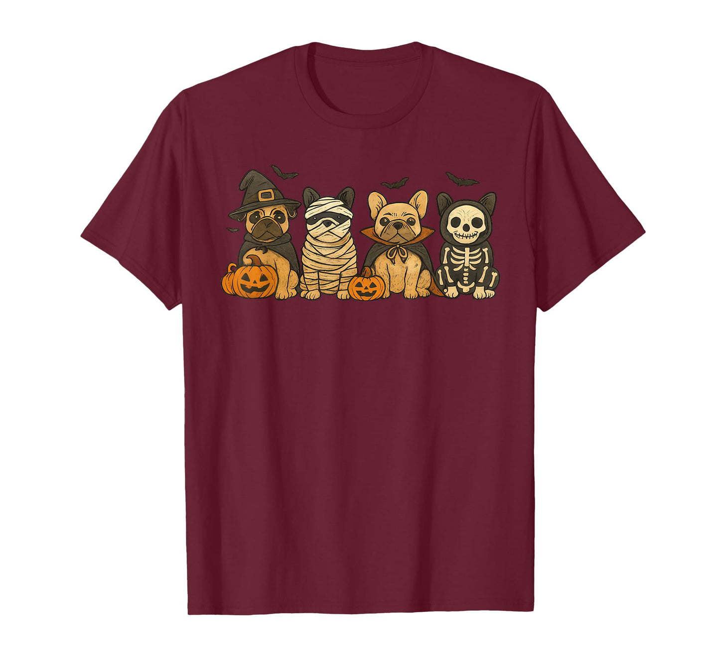 Mummy French Bulldog Halloween French Bulldog Witch Dog Mom T-Shirt