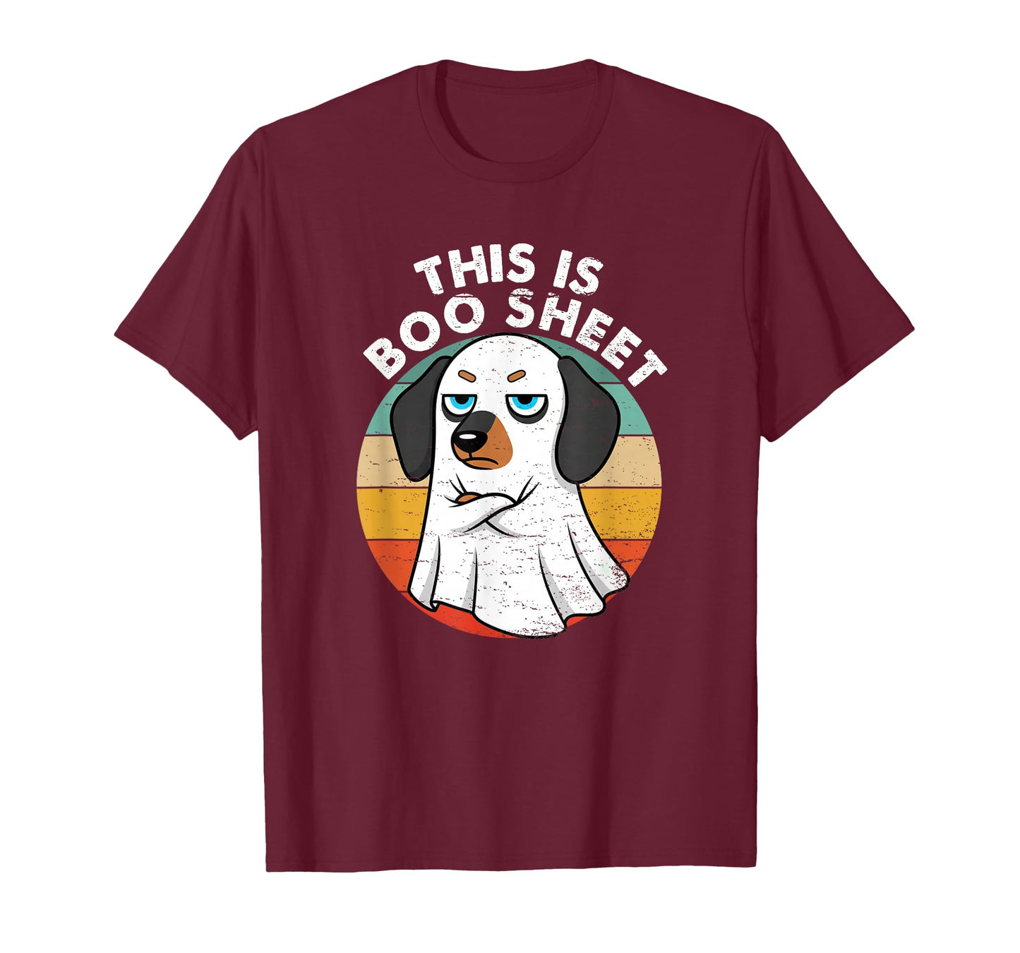 This is Boo Sheet Dachshund Dog Retro Halloween Funny Dog T-Shirt