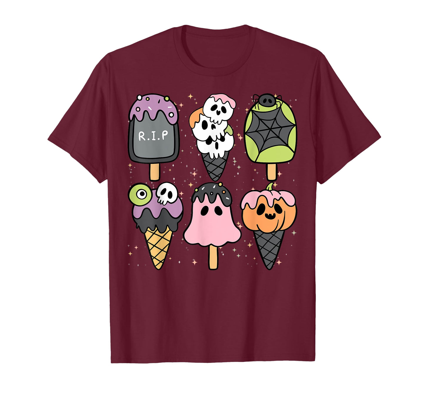 Horror Movie Summer Popsicle Halloween Ice Cream Summer-ween T-Shirt for Men Women Kids