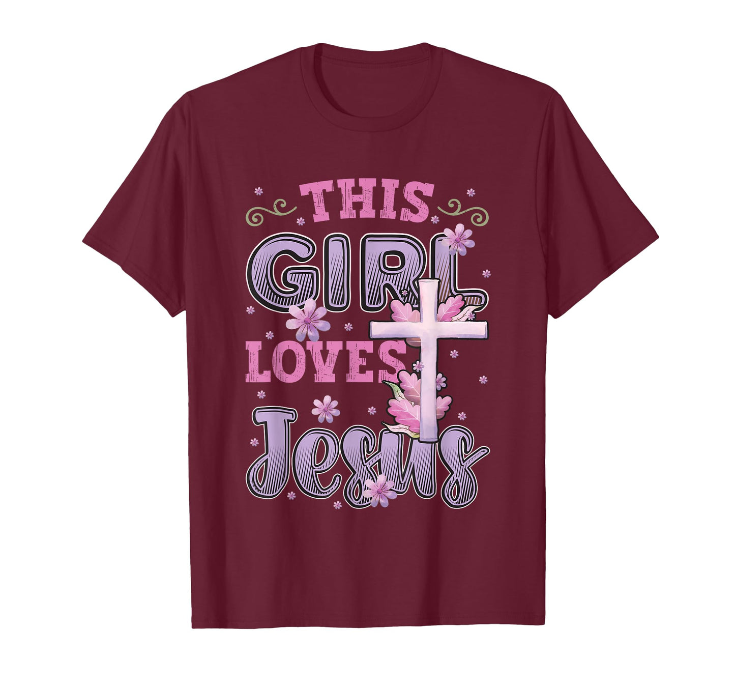 This Girl Loves Jesus Cute Christian Girl Jesus T-Shirt