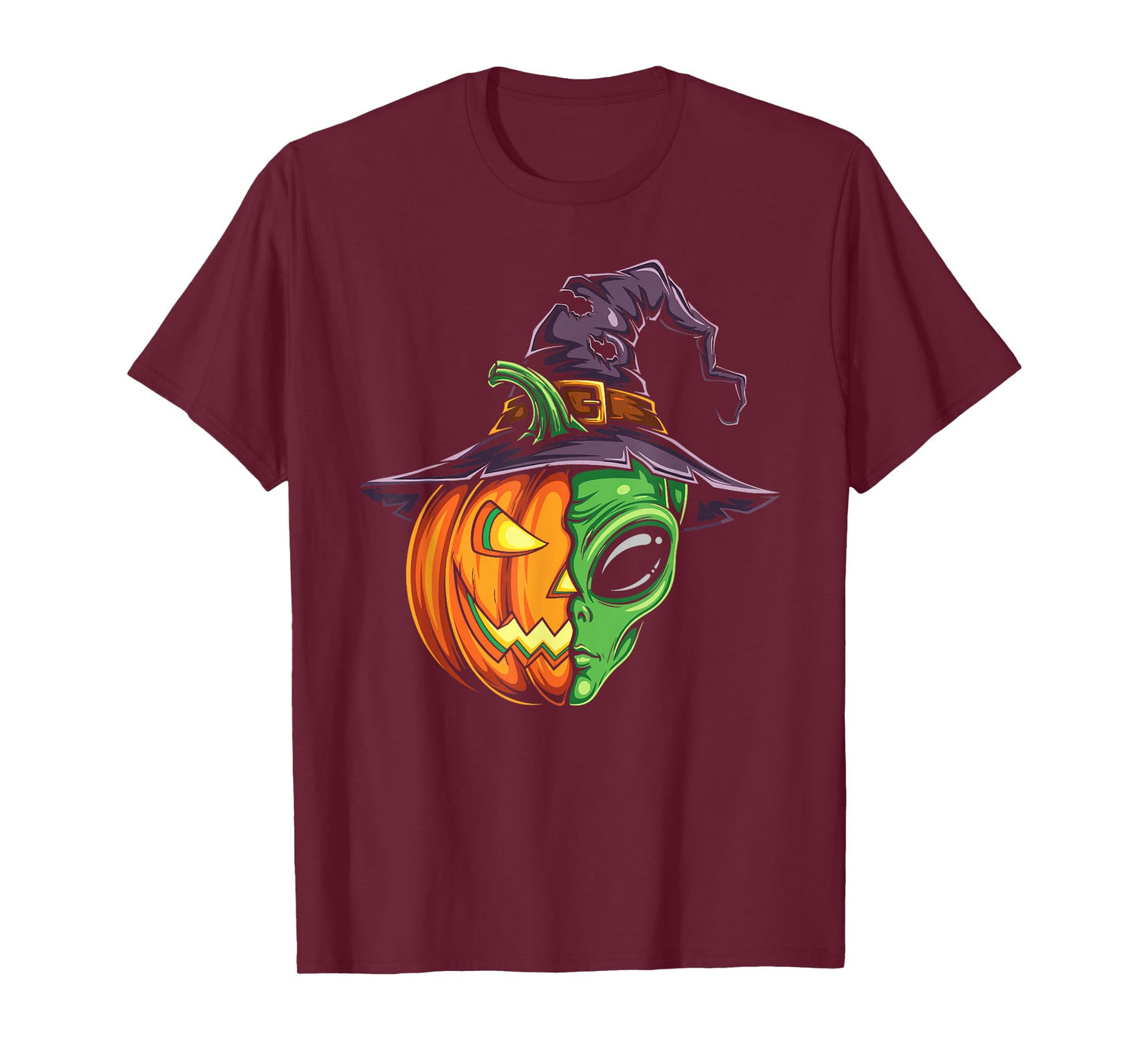 Alien Pumpkin Jack O Lantern Halloween Kids Mens Womens T-Shirt