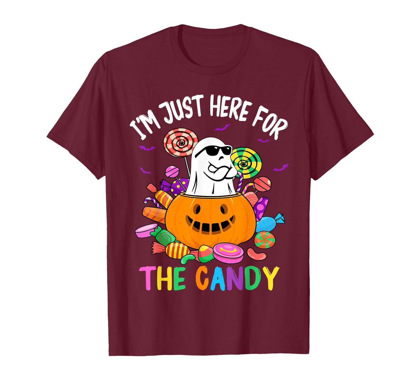 I'm Just Here For The Candy Funny Ghost halloween T-Shirt