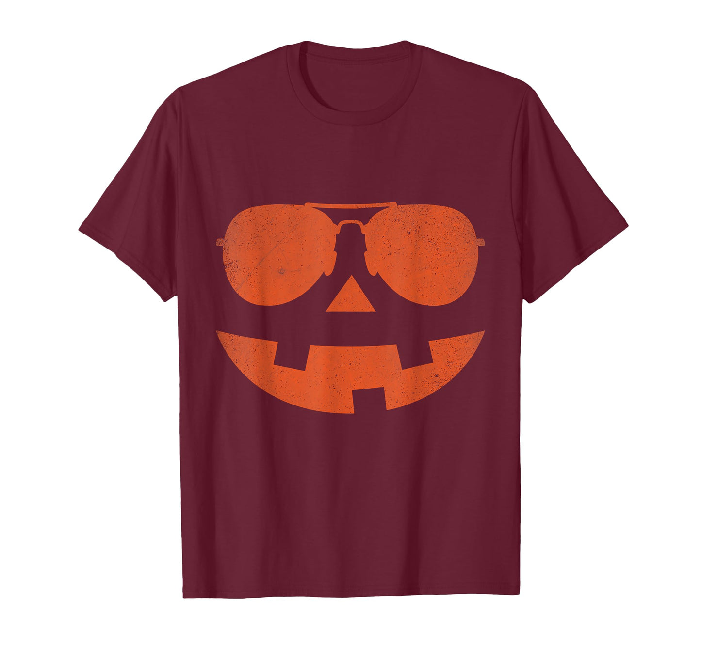 Jack O Lantern Sunglasses Pumpkin Face Halloween Costume T-Shirt