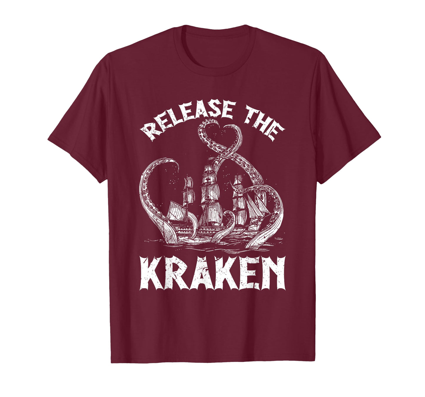 Funny Kraken Sea Monster Apparel Release The Kraken Octopus Sea Creature Unisex Adults & Kids T-Shirt Black Small