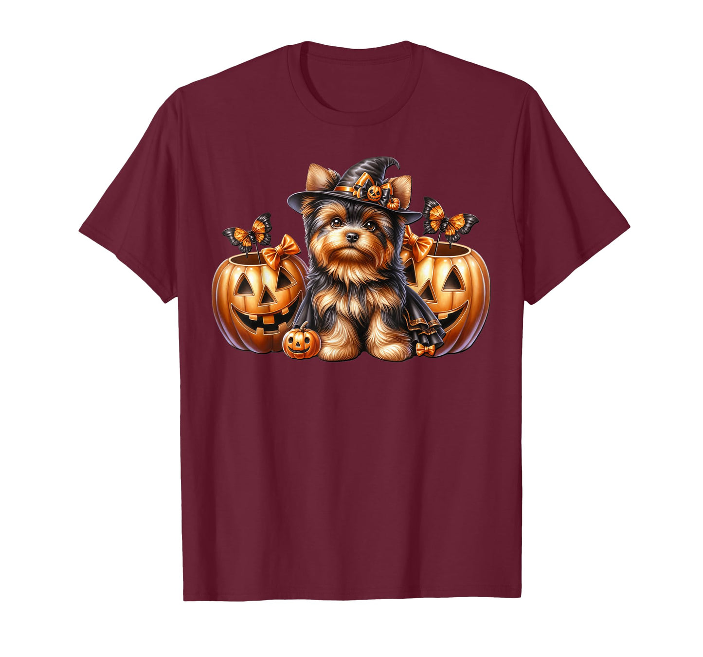 Yorkshire Terrier Halloween Decor for Women Yorkie Grandma T-Shirt
