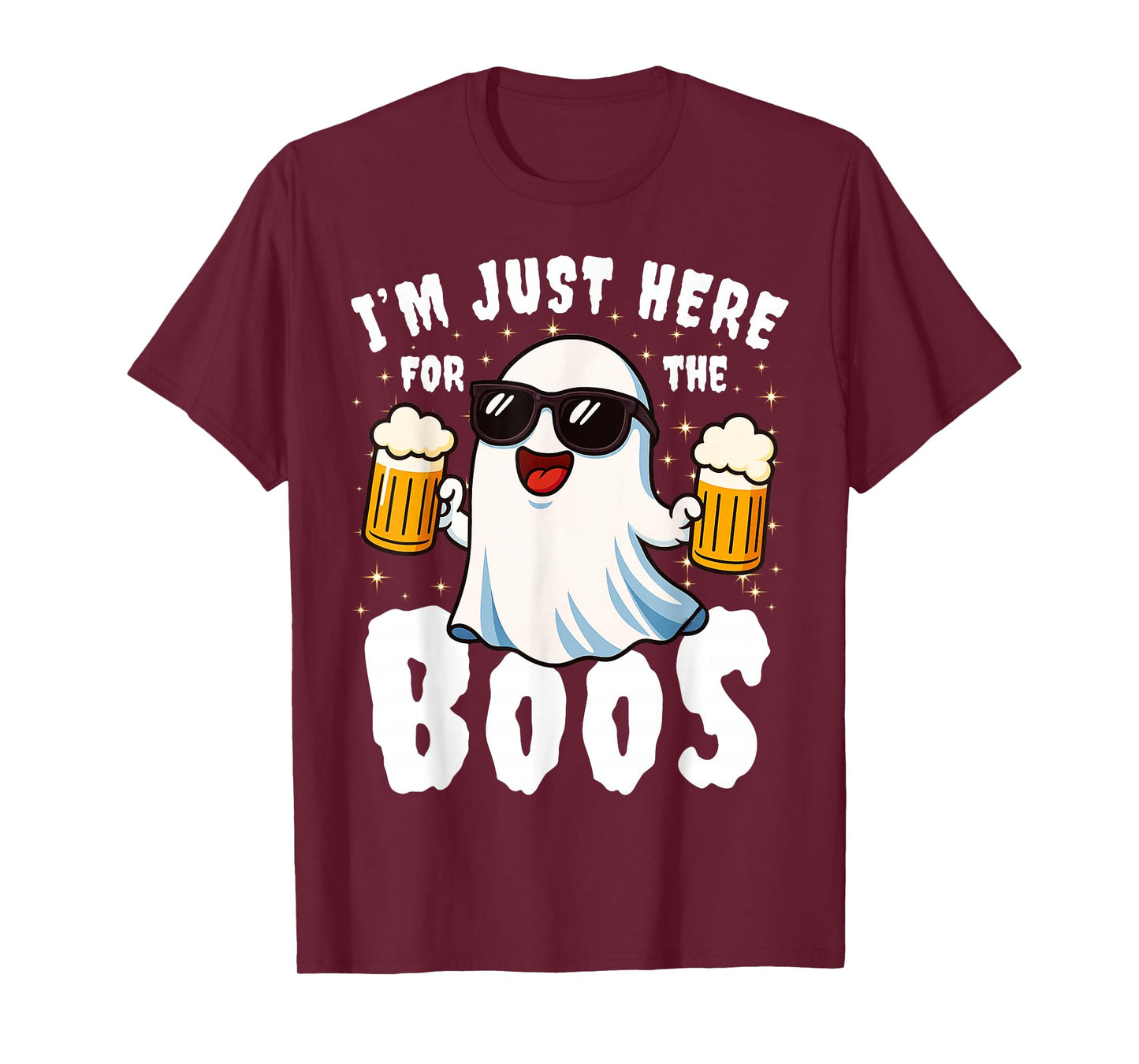 I'm Just Here for The Boos Halloween Men Ghost Cute Funny T-Shirt