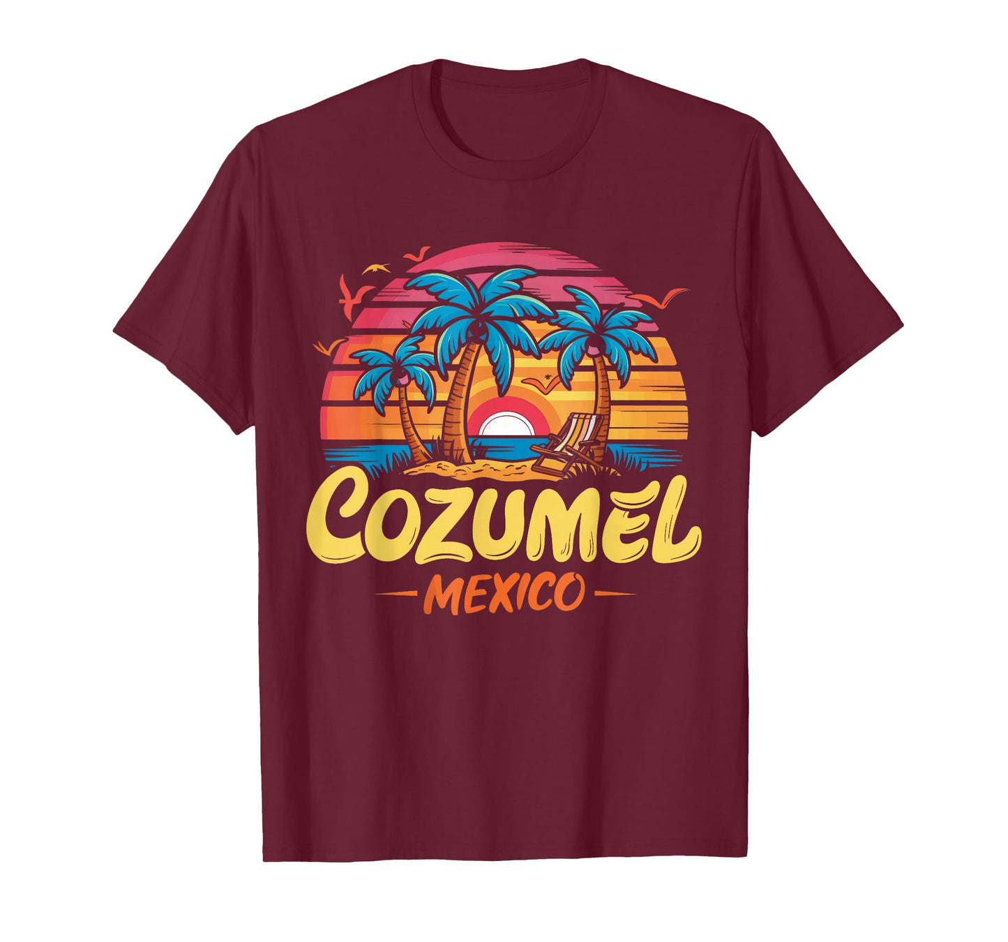 Cozumel Mexico Tropical Sunset beach Souvenir Vacation T-Shirt