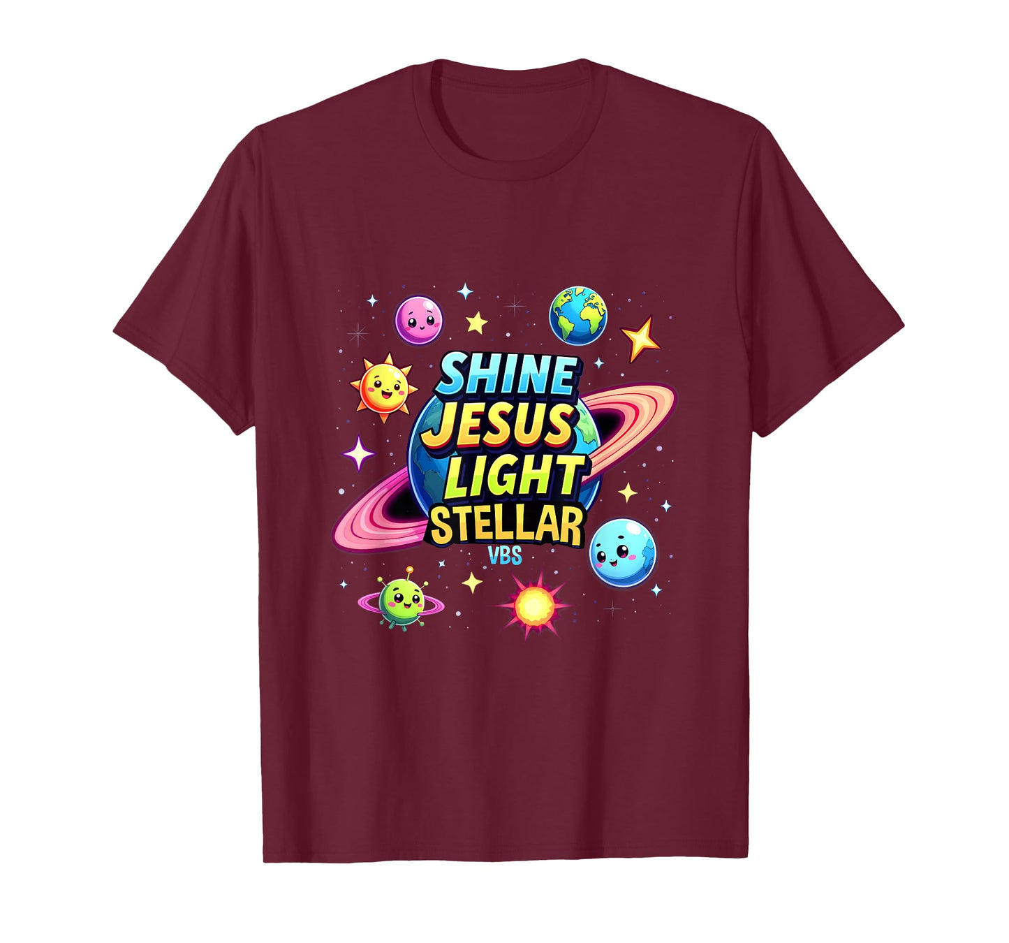 Stellar Space VBS 2025 School Camp Christian T-Shirt