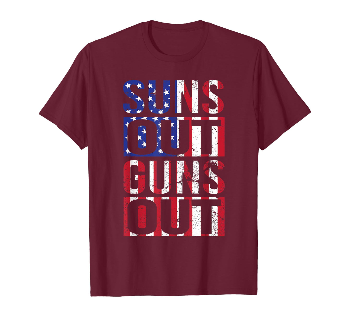 Suns Out Guns Out Funny Fourth Of July Muscles T-Shirt
