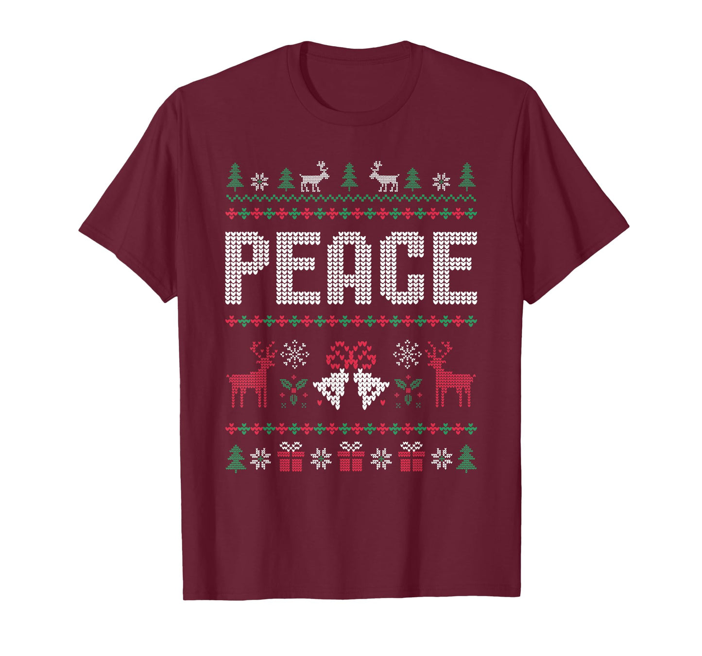 Peace I Come in Peace Matching Couple Ugly Merry Christmas T-Shirt
