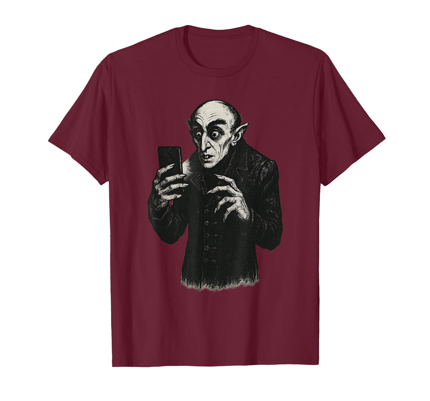 Vampire Smartphone Nosferatu Selfie Count Orlok Halloween T-Shirt
