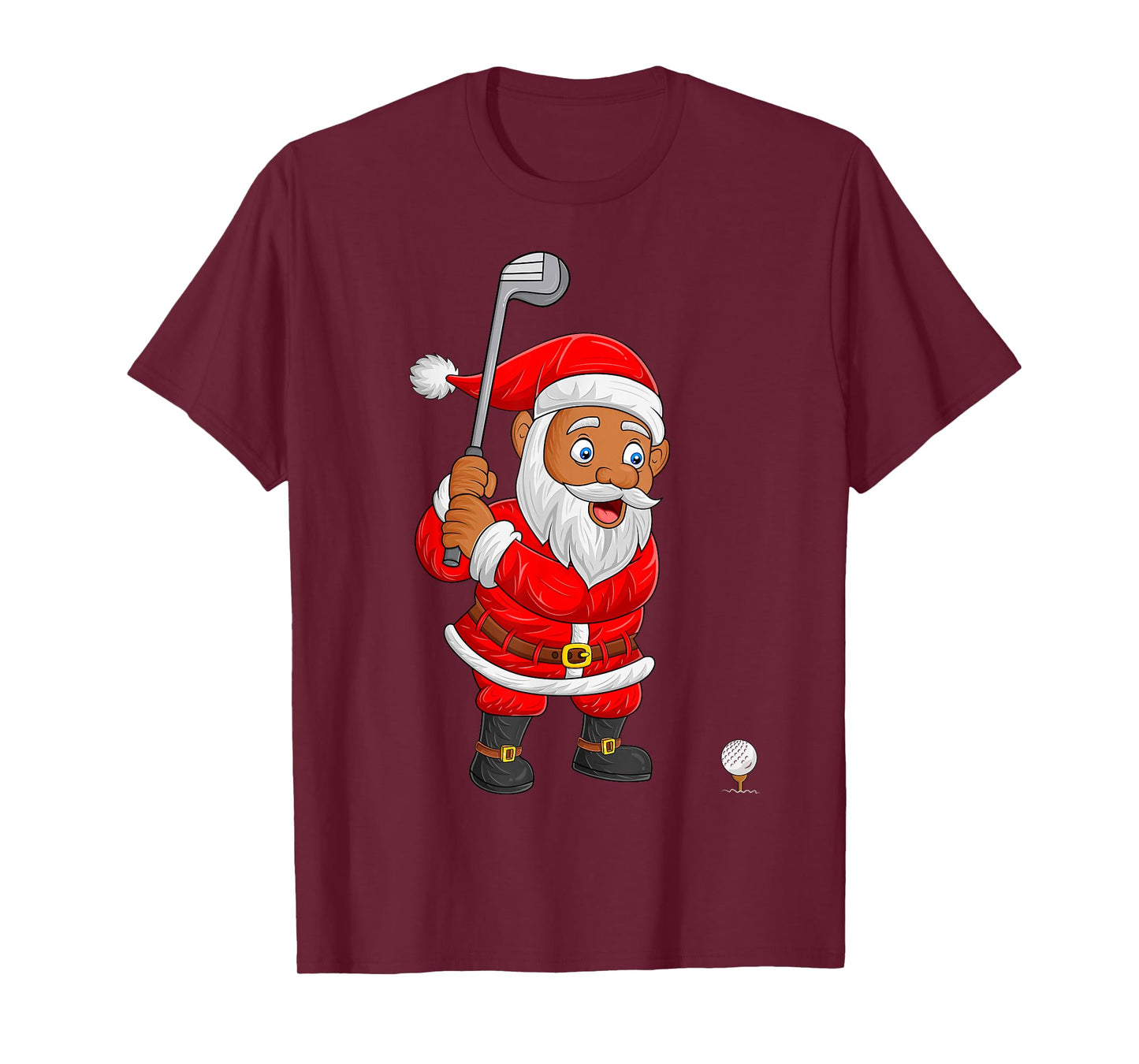 Santa Playing Golf Christmas Pajamas Golf Player Santa Xmas T-Shirt