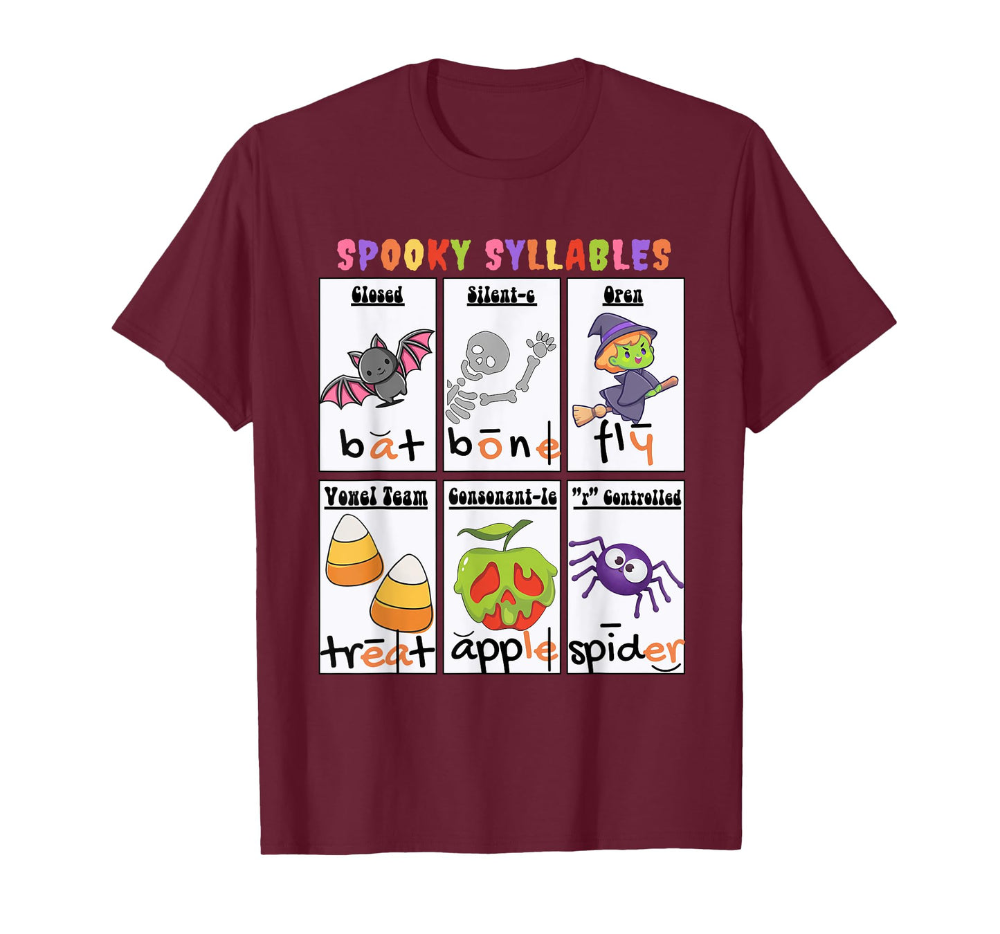 Spooky Syllables Funny Halloween T-Shirt