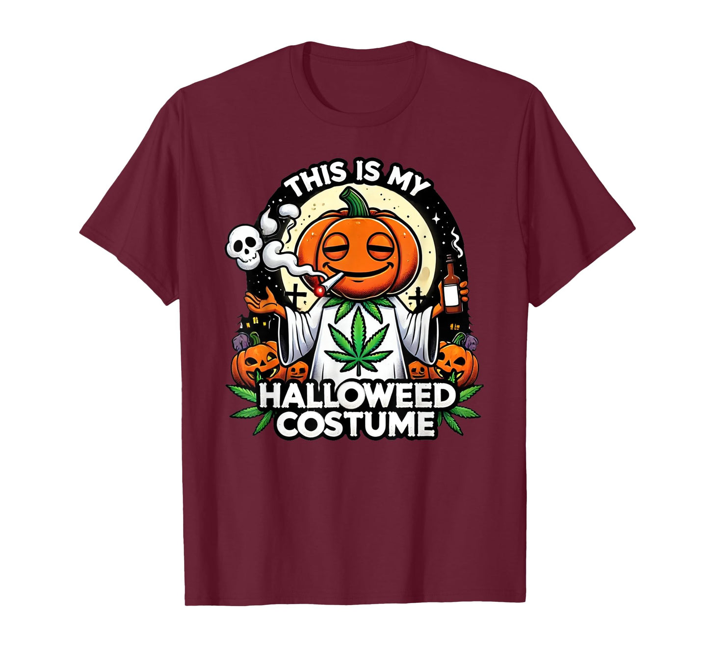 Halloween Costume Marijuana Cannabis Weed Funny 420 Humor T-Shirt