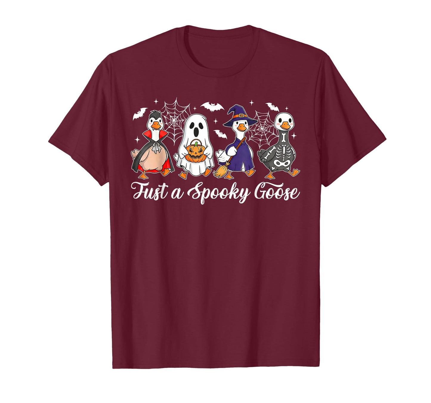 Just A Spooky Goose- Happy Halloween Costume Day Boys Girls T-Shirt