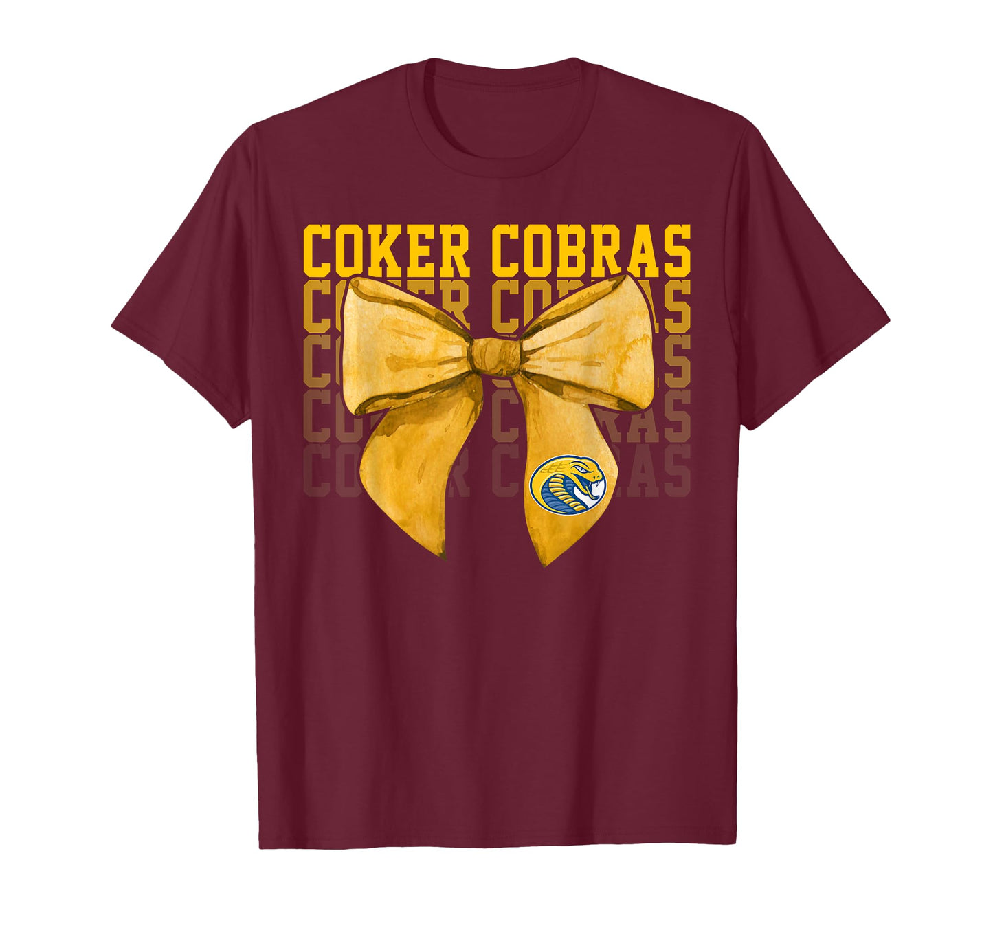 Coker College University Cobras Bow Vintage Athletics Girls T-Shirt