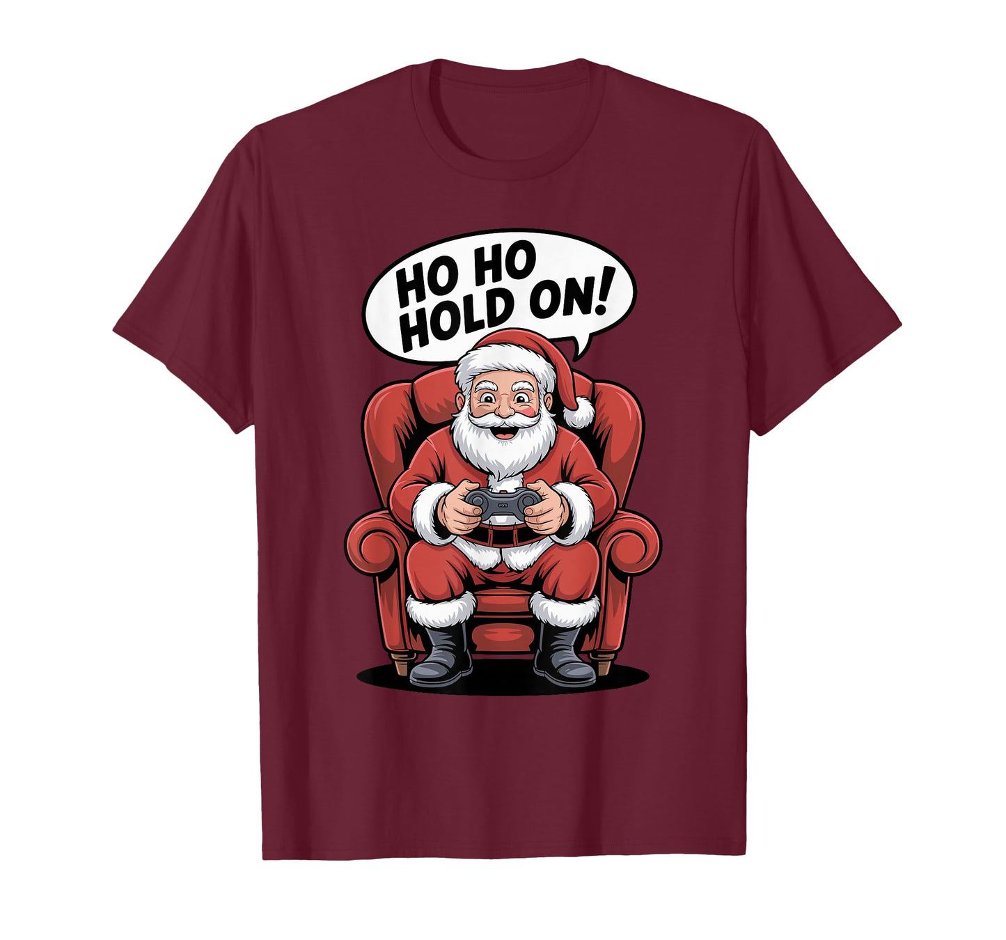 Santa Gaming Christmas Funny Video Gamer Xmas Holiday T-Shirt
