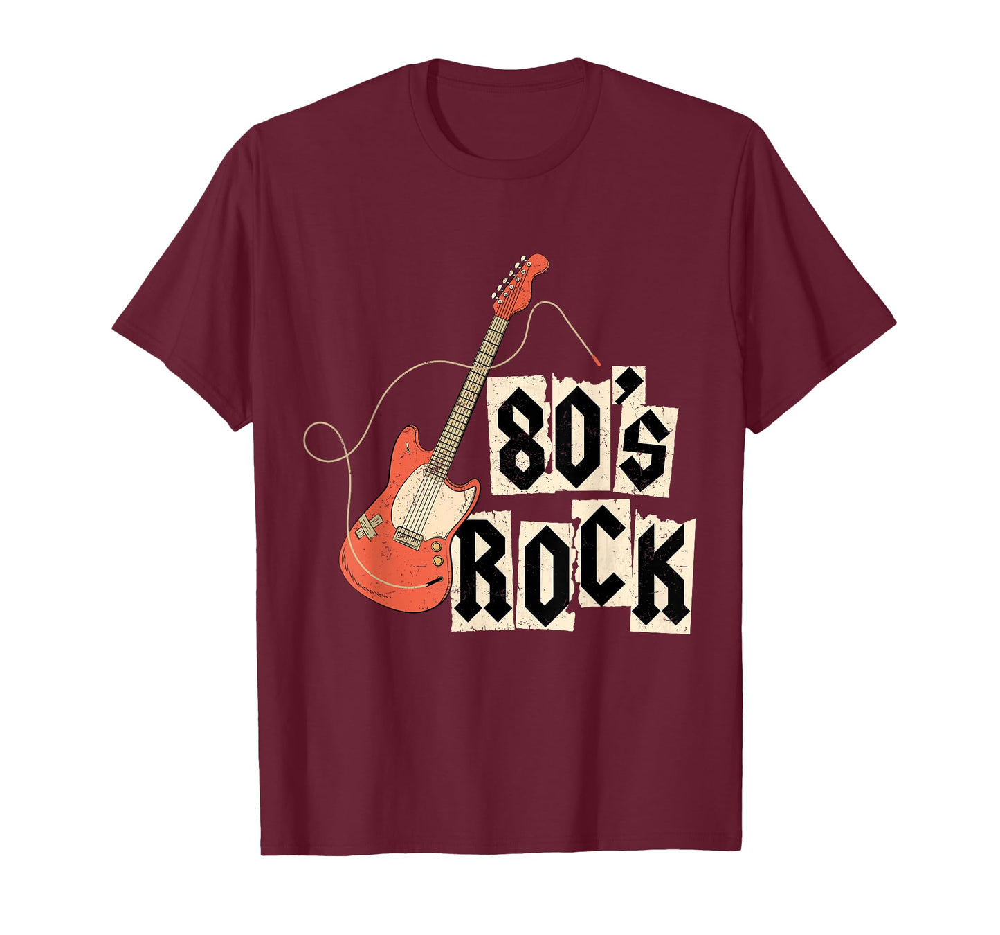 Vintage 80's Rock 80s Party Retro Music Guitar Rock And Roll T-Shirt