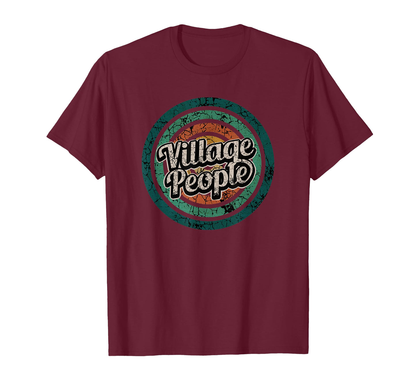 Vintage Village People Retro Circle Funny Music T-Shirt
