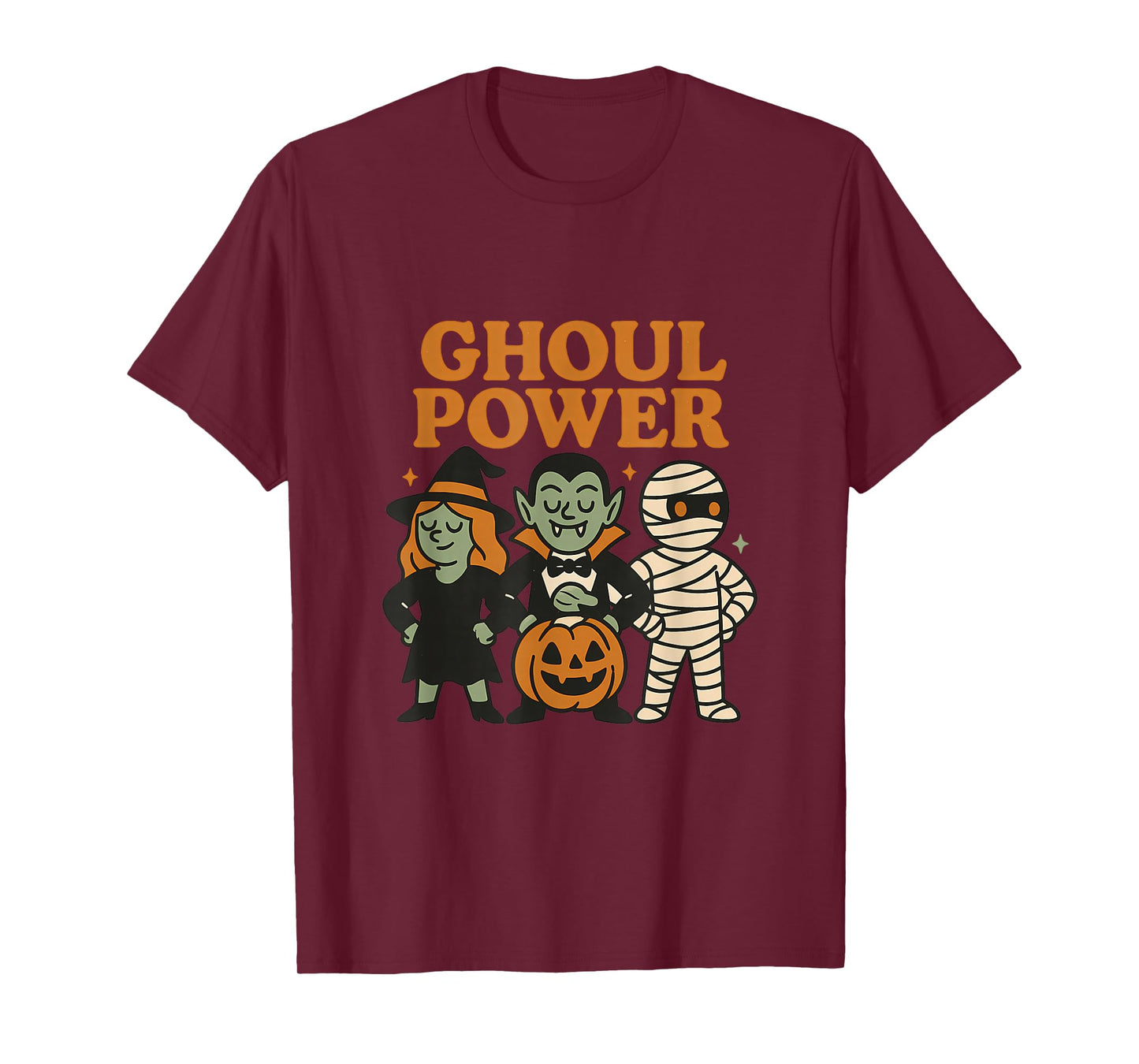 Ghoul Power Retro Halloween Squad T-Shirt
