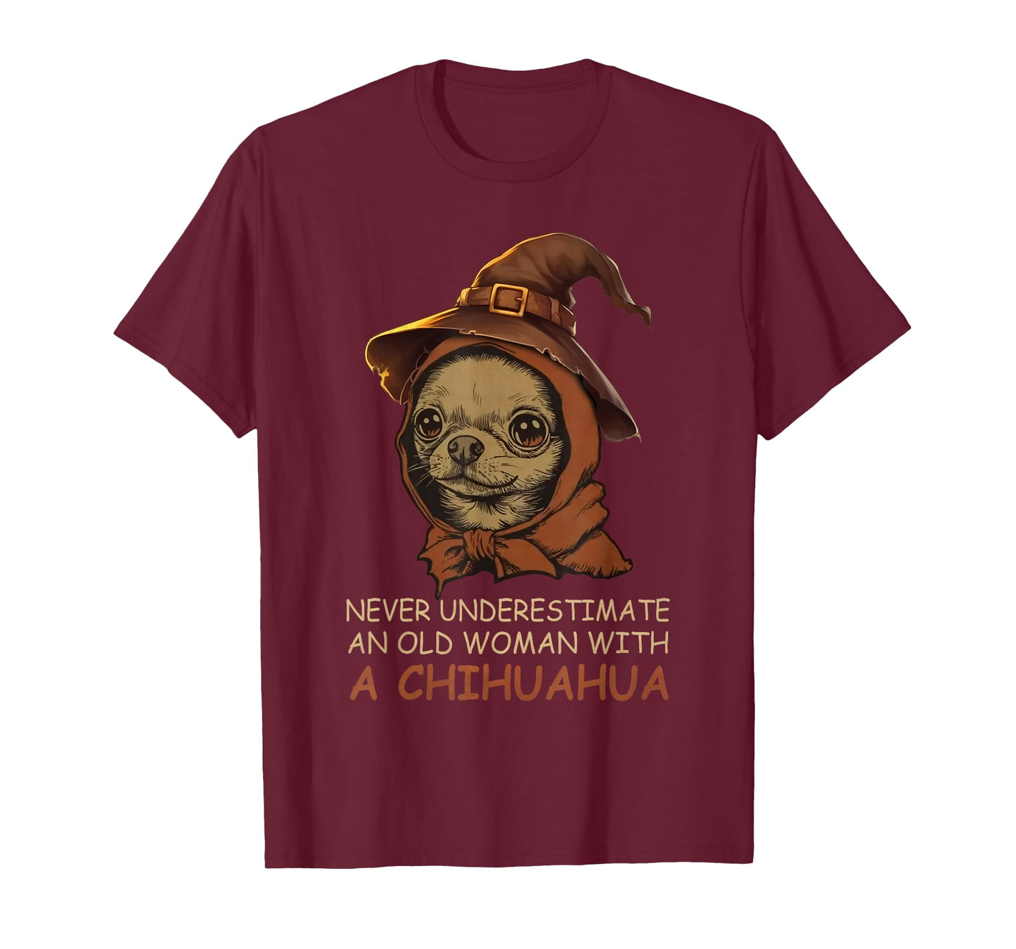 Vintage Witch Chihuahua Mom for Chihuahua Owner Halloween T-Shirt
