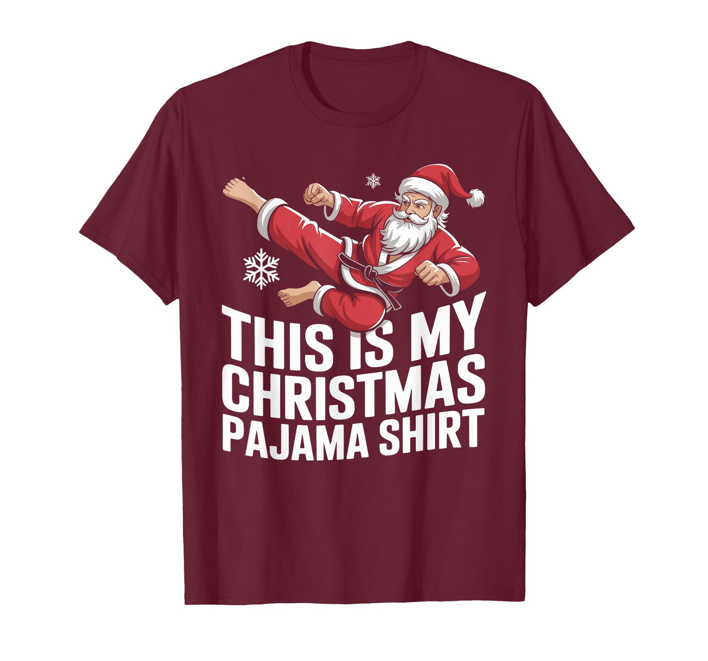 Funny Santa Claus Karate Christmas Martial Arts for Men T-Shirt